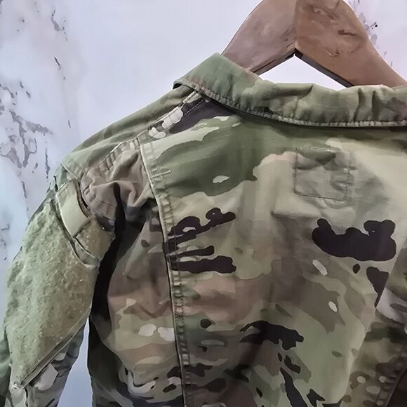 Army Camo Jacket Womens XS Small Short Multicam Digital Top Military Fatigue - Picture 6 of 9
